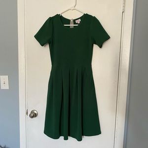 Lularoe Amelia Forrest Green Dress Small